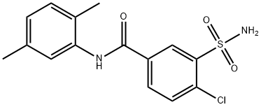 4-氯-N-(2,5-二甲基苯基)-3-氨磺酰 结构式