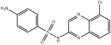 4-氨基-N-(5-氯-2-喹喔啉)苯磺酰胺 结构式