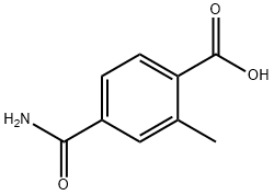 4-氨基甲酰基-2-甲基苯甲酸 结构式