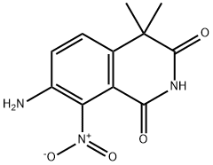 7-Amino-4,4-dimethyl-8-nitro-1,3(2H,4H)-isoquinolinedione 结构式