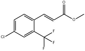 (E)-甲基3-(4-氯-2-(三氟甲基)苯基)丙烯酸酯 结构式