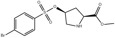 L-Proline, 4-[[(4-bromophenyl)sulfonyl]oxy]-, methyl ester, hydrochloride (1:1), (4S)- 结构式