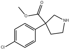 3-Pyrrolidinecarboxylic acid, 3-(4-chlorophenyl)-, methyl ester 结构式