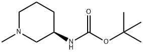 (R)-(1-甲基哌啶-3-基)氨基甲酸叔丁酯 结构式
