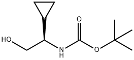 TERT-BUTYL N-[(1R)-1-CYCLOPROPYL-2-HYDROXYETHYL]CARBAMATE 结构式