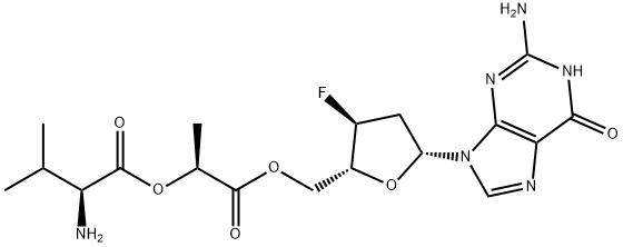 化合物 LAGOCICLOVIR VALACTATE 结构式