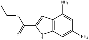 4,6-二氨基-1H-吲哚-2-羧酸乙酯 结构式