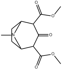 8-Azabicyclo[3.2.1]octane-2,4-dicarboxylic acid, 8-methyl-3-oxo-, 2,4-dimethyl ester 结构式