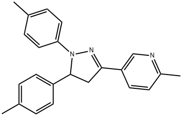 Pyridine, 5-[4,5-dihydro-1,5-bis(4-methylphenyl)-1H-pyrazol-3-yl]-2-methyl- 结构式