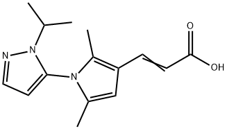 3-(1-(1-异丙基-1H-吡唑-5-基)-2,5-二甲基-1H-吡咯-3-基)丙烯酸 结构式