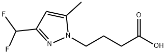 4-[3-(difluoromethyl)-5-methyl-1H-pyrazol-1-yl]butanoic acid 结构式