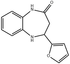 2H-1,5-Benzodiazepin-2-one, 4-(2-furanyl)-1,3,4,5-tetrahydro- 结构式