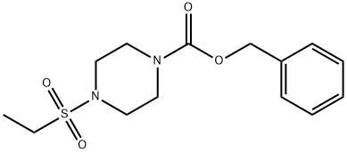 1-Piperazinecarboxylic acid, 4-(ethylsulfonyl)-, phenylmethyl ester 结构式