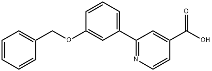 2-(3-Benzyloxyphenyl)isonicotinic acid 结构式