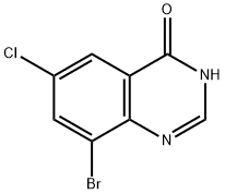 8-bromo-6-chloro-3H-quinazolin-4-one 结构式