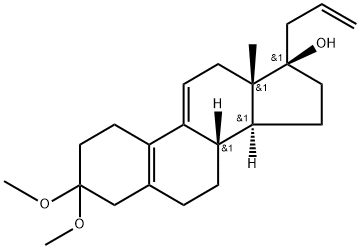 Estra-5(10),9(11)-dien-17-ol, 3,3-dimethoxy-17-(2-propenyl)-, (17β)- 结构式