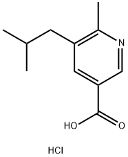 6-Methyl-5-(2-methylpropyl)pyridine-3-carboxylic Acid Hydrochloride 结构式