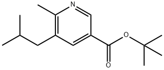 3-Pyridinecarboxylic acid, 6-methyl-5-(2-methylpropyl)-, 1,1-dimethylethyl ester 结构式