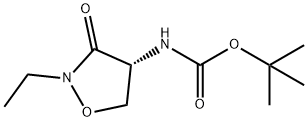Carbamic acid, N-[(4R)-2-ethyl-3-oxo-4-isoxazolidinyl]-, 1,1-dimethylethyl ester 结构式
