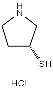 (3R)-吡咯烷-3-硫醇盐酸盐 结构式