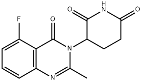 3-(5-氟-2-甲基-4-氧代喹唑啉-3(4H)-基)哌啶-2,6-二酮 结构式