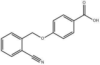 Benzoic acid, 4-[(2-cyanophenyl)methoxy]- 结构式