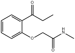 N-甲基-2-(2-丙酰基苯氧基)乙酰胺 结构式