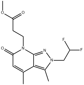 7H-Pyrazolo[3,4-b]pyridine-7-propanoic acid, 2-(2,2-difluoroethyl)-2,6-dihydro-3,4-dimethyl-6-oxo-, methyl ester