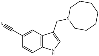 1H-Indole-5-carbonitrile, 3-[(hexahydro-1(2H)-azocinyl)methyl]-