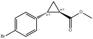 2-(4-溴苯基)环丙烷甲酸(1R,2R)甲酯 结构式