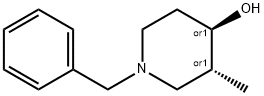 反式-1-苄基-4-甲基哌啶-3-醇 结构式