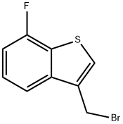 3-(溴甲基)-7-氟-1-苯并噻吩 结构式