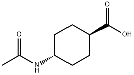 反式4-乙酰氨基环己烷-1-羧酸 结构式