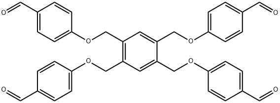 4,4',4'',4''-((苯-1,2,4,5-四基四(亚甲基))四(氧基)四苯甲醛 结构式