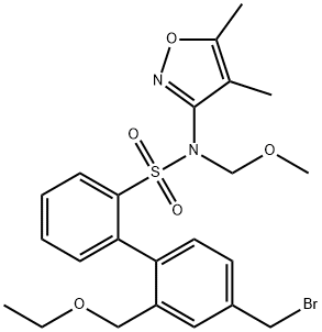 4'-(溴甲基)-N-(4,5-二甲基异恶唑-3-基)-2'-(乙氧基甲基)-N-(2-甲氧基乙氧基)甲基)-[1,1'-联苯]-2-磺酰胺 结构式