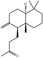 2-Butanone, 4-[(1S,4aS,8aS)-decahydro-5,5,8a-trimethyl-2-methylene-1-naphthalenyl]- 结构式