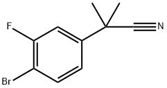 2-(4-溴-3-氟苯基)-2-甲基丙腈 结构式