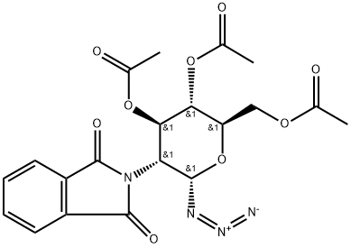 2-脱氧-2-(1,3-二氢-1,3-二氧代-2H-异吲哚-2-基)-Α-D-吡喃葡萄糖基叠氮化物 3,4,6-三乙酸酯 结构式