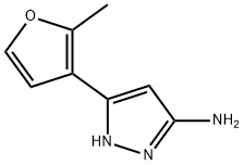 1H-Pyrazol-3-amine, 5-(2-methyl-3-furanyl)- 结构式