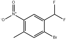 1-溴-2-(二氟甲基)-5-甲基-4-硝基苯 结构式