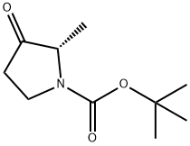 1-Pyrrolidinecarboxylic acid, 2-methyl-3-oxo-, 1,1-dimethylethyl ester, (2S)- 结构式