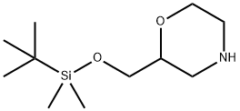 Morpholine,2-[[[(1,1-dimethylethyl)dimethylsilyl]oxy]methyl]- 结构式