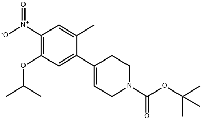 1(2H)-Pyridinecarboxylic acid, 3,6-dihydro-4-[2-methyl-5-(1-methylethoxy)-4-nitrophenyl]-, 1,1-dimethylethyl ester 结构式