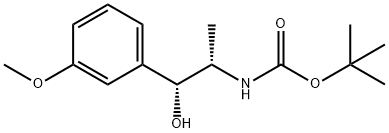 Carbamic acid, N-[(1S,2R)-2-hydroxy-2-(3-methoxyphenyl)-1-methylethyl]-, 1,1-dimethylethyl ester 结构式