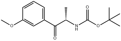 Carbamic acid, N-[(1S)-2-(3-methoxyphenyl)-1-methyl-2-oxoethyl]-, 1,1-dimethylethyl ester 结构式