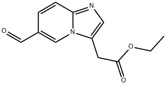 2-(6-甲酰基咪唑并[1,2-A]吡啶-3-基)乙酸乙酯 结构式