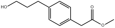 Benzeneacetic acid, 4-(3-hydroxypropyl)-, methyl ester 结构式