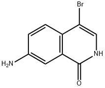 1(2H)-Isoquinolinone, 7-amino-4-bromo- 结构式