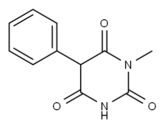 2,4,6(1H,3H,5H)-Pyrimidinetrione, 1-methyl-5-phenyl- 结构式
