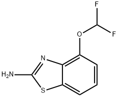 2-Benzothiazolamine, 4-(difluoromethoxy)- 结构式